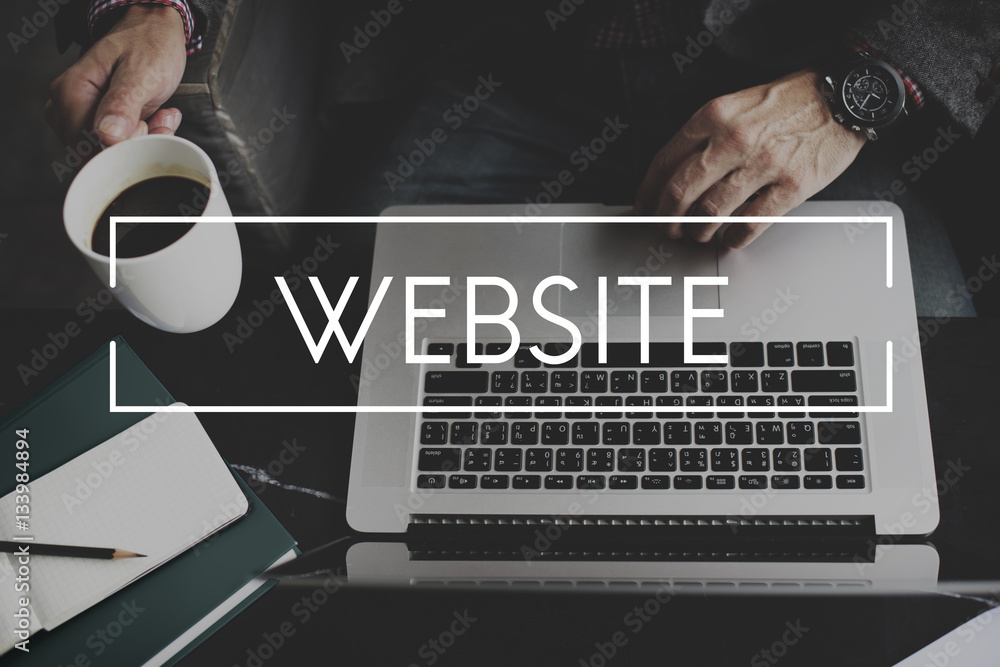 Poster website homepage web page internet connection concept