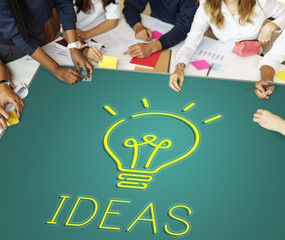 Obraz premium Ideas Design Objective Plan Strategy Tactics Concept