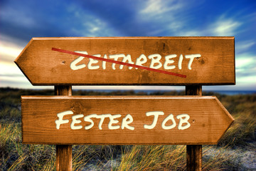 Schild 129 - Fester Job