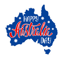 Australia republic day lettering.