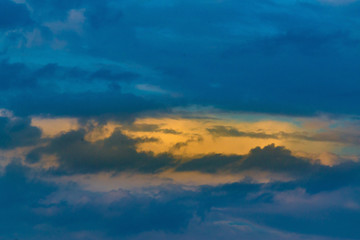 Sunset sky and cloud background.