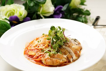 chicken tomato sauce pasta