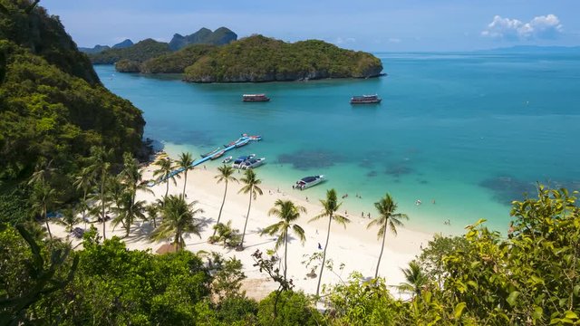 4K Time lapse of Angthong national marine park, koh Samui, Thailand 
