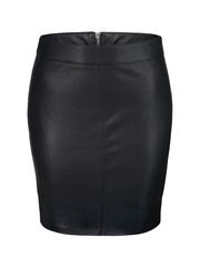 black leather skirt isolated on white