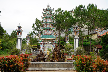 Inner yard in Linh Son Pagoda