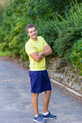 Portrait of a young man outdoors