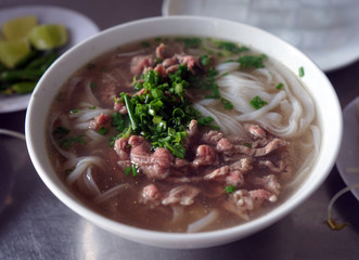 Nuddle soup with beef meat