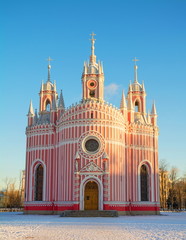 Church of St. John the Evangelist (Cesme) in the Gothic style in St. Petersburg