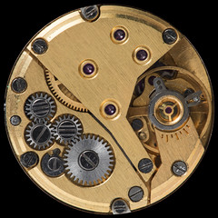 clockwork old mechanical USSR watch, high resolution and detail
