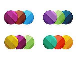 Vector circle banners