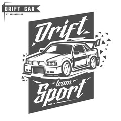 Drift sport team print for t-shirt,emblems and logo. © hadanello88