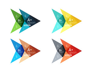 Colorful vector option banner arrow templates, infographic layouts