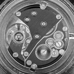 clockwork old mechanical USSR watch, high resolution and detail
