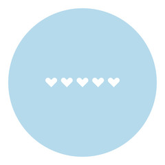 Online user rating icon - Flat design, glyph style icon - Blue circle colored