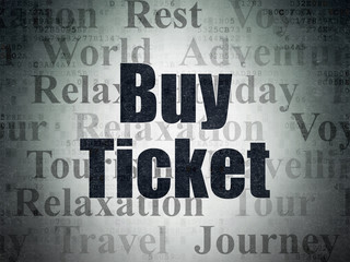 Tourism concept: Buy Ticket on Digital Data Paper background
