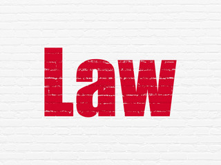 Law concept: Law on wall background