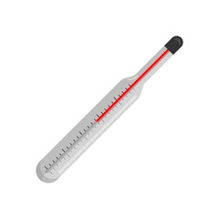 Thermometer Vector Icon in Flat Style Design