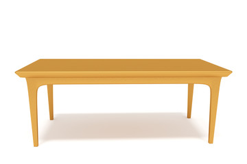 Table made of solid wood, 3d illustration