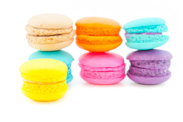Sweet and colourful macaroons or macaron