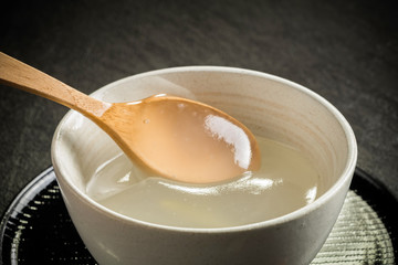 Fototapeta 葛湯　 Hot sweet drink of kudzu starch gruel Japan
 obraz