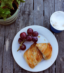 Pies on the wooden table
