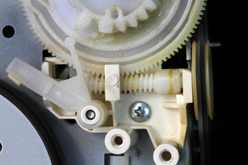 plastic and nylon cogs, drive belts and equipment inside computer printers and disk drives.