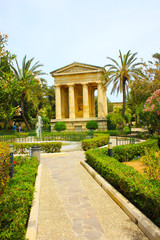 Fototapeta na wymiar Lower Barrack Gardens in Valletta, Malta