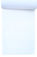 Blue Lined Paper tablet isolated on white background