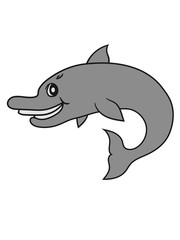 Little delfin cute cute naughty comic cartoon grin smile funny