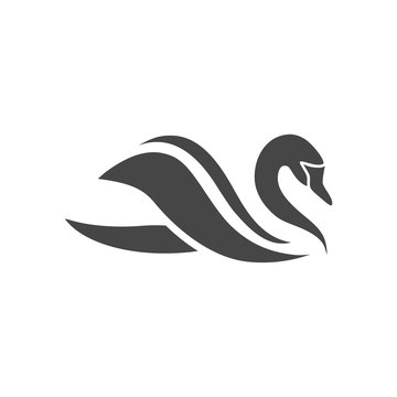 Swan Icon - vector Illustration 