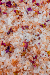 Bath salt and minerals background