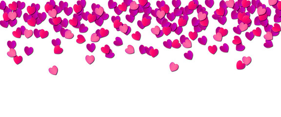 Regen aus rosafarbenen Herzen - Hintergrund