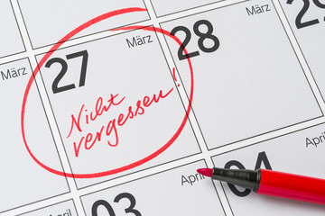 Kalender - 27. März