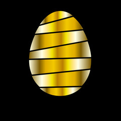 Golden Easter egg vector background