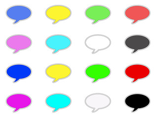 Colorful talk icons 