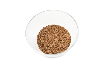 buckwheat in glass bowl