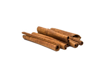 cinnamon sticks isolated on white background