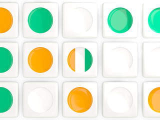 Mosaic background with flag of cote d Ivoire