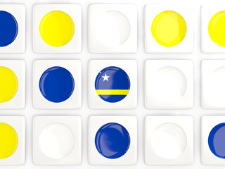 Mosaic background with flag of curacao