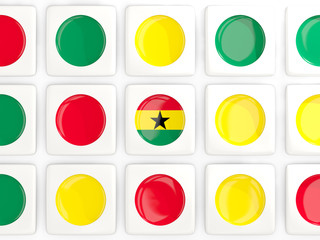 Mosaic background with flag of ghana