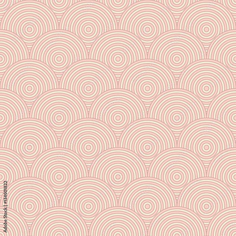 Poster seamless retro pattern with circles