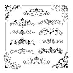 Vintage Vector Frame Border Set
