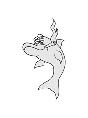 Kiffer kiffen drugs weed smoking hanf joint stifles funny comic cartoon cannabis stoned cool delfin cool design cute cute fun