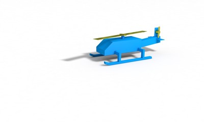 Helicopter model for kids with contrast colors