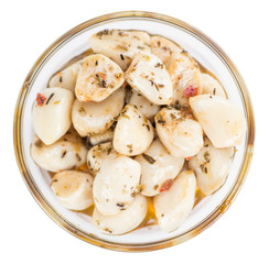 Preserved Garlic isolated on white