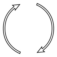 Reload icon - Flat design, glyph style icon - Outline black