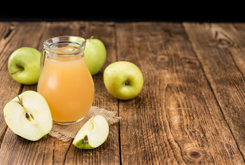 Portion of Juice (apple) (selective focus)