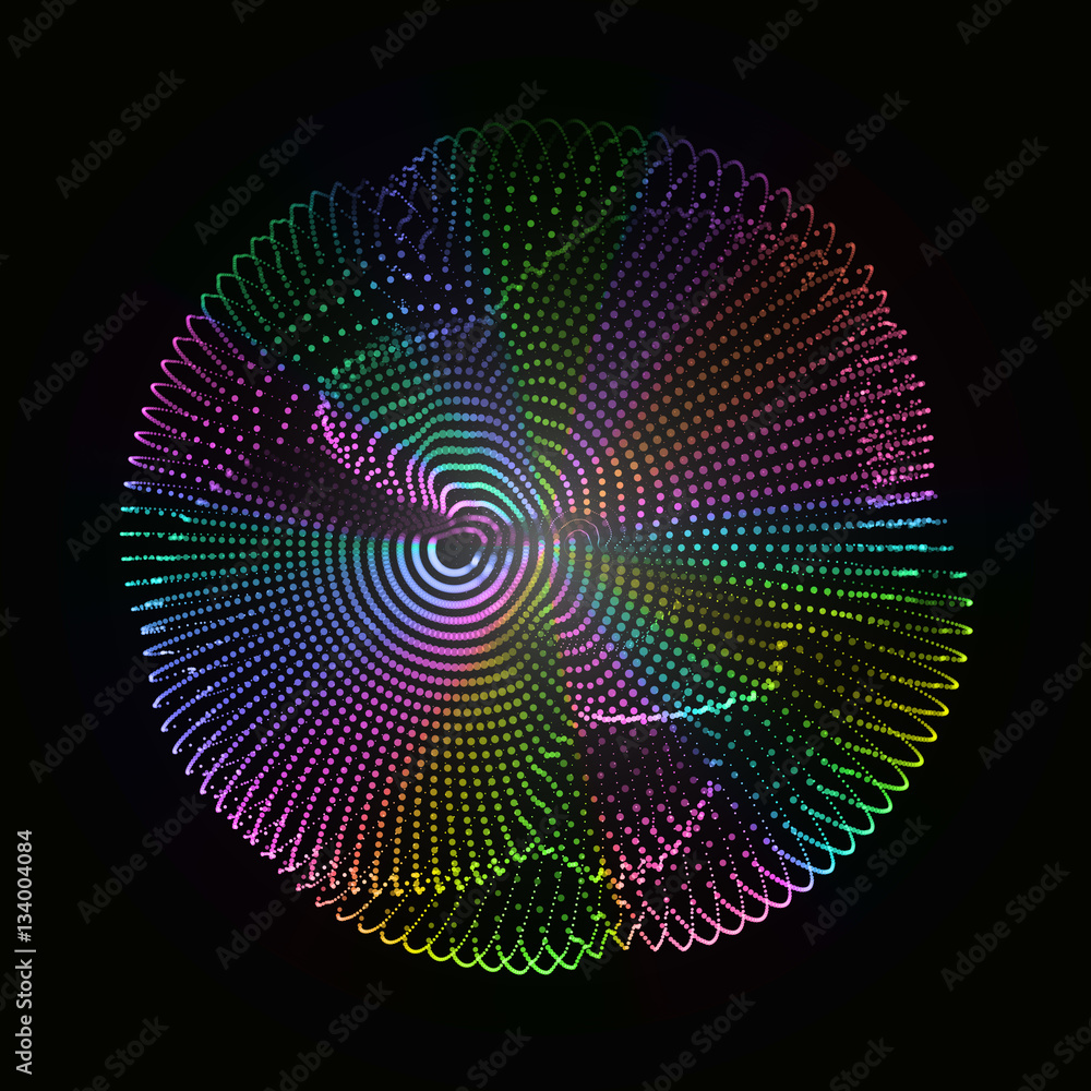 Aufkleber futuristic abstract background. 3d vector illustration. warp surface. distortion. fabric. space surf