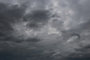 Overcast sky of rain clouds forming in the sky in concept of cli