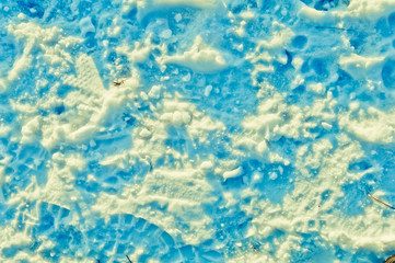 Trampled snow background